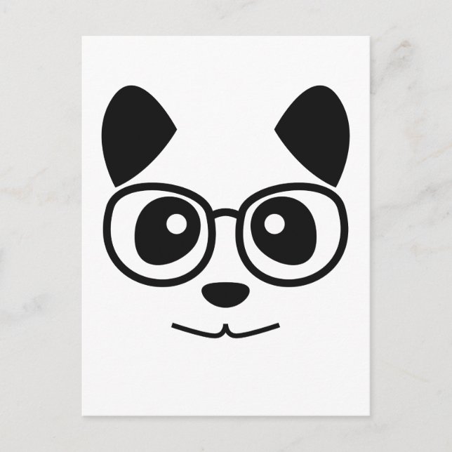 Postal Panda Y Gafas (Anverso)