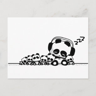 Postal Pandas el dormir