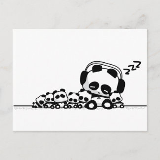 Postal Pandas el dormir