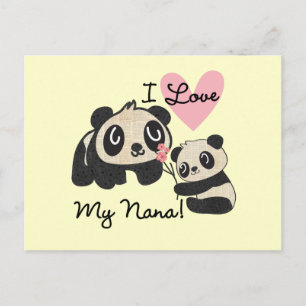 Postal Pandas que amo a mi nana