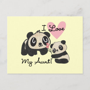 Postal Pandas que amo a mi tía
