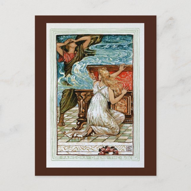 Postal Pandora abre la caja (Anverso)