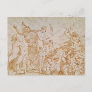 Postal Pandora abriendo la caja