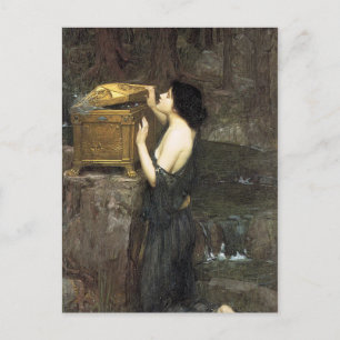 Postal PaNDoRA, de John William Waterhouse, 1896