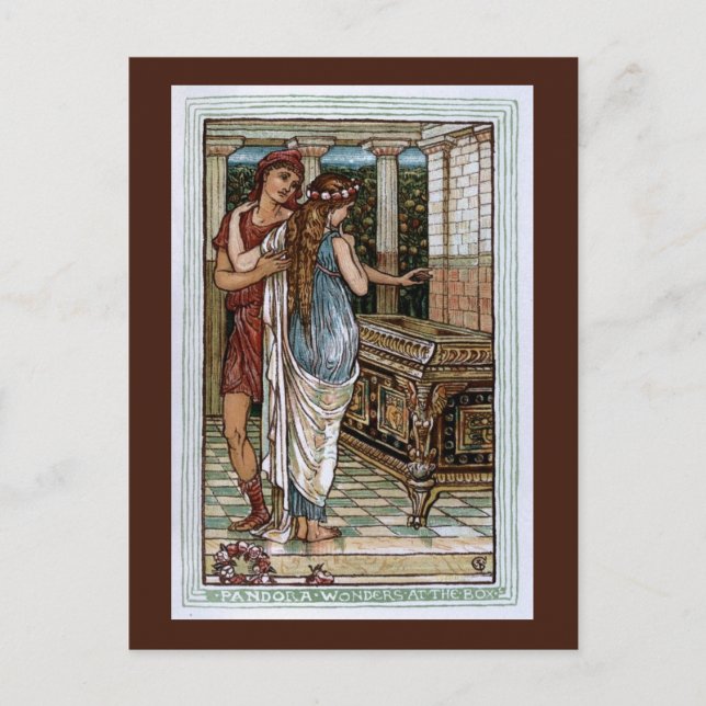 Postal Pandora se pregunta en la caja (Anverso)