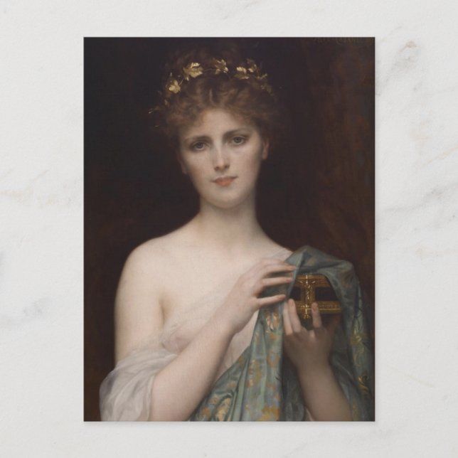 Postal Pandora y la caja (Anverso)