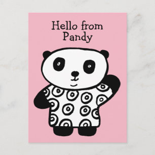 Postal Pandy el Panda personalizado