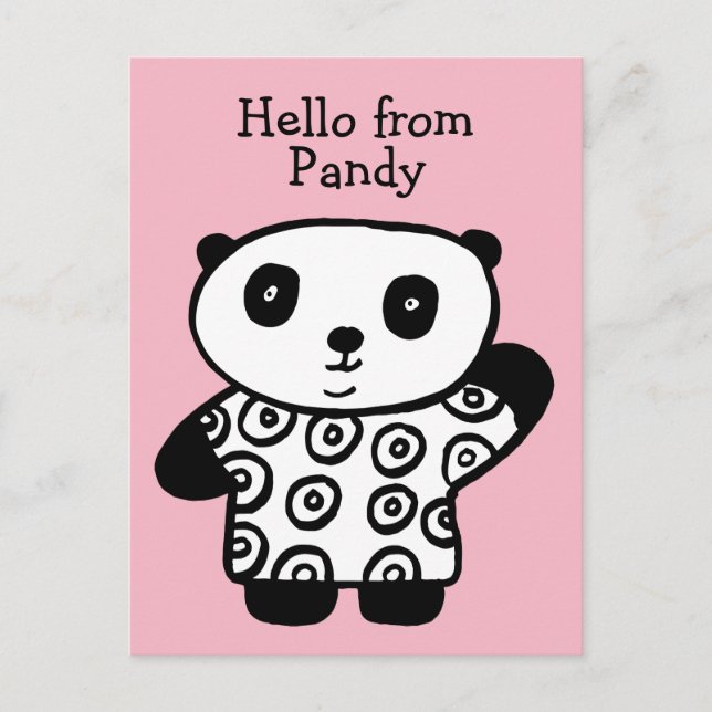 Postal Pandy personalizado del Panda (Anverso)