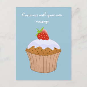 Postal Panecillo de Fresa Custom Cute