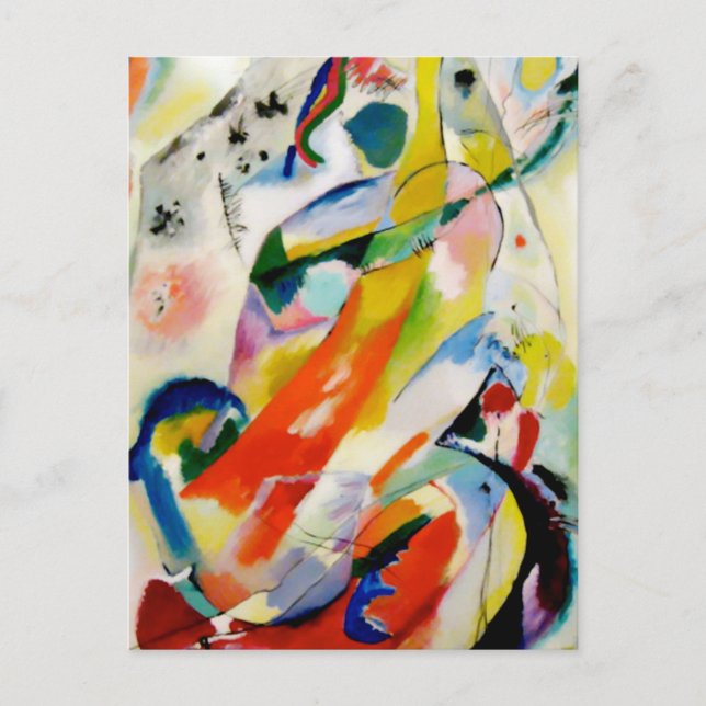 Postal panel abstracto de pared de PixDezines Kandinsky 1 (Anverso)