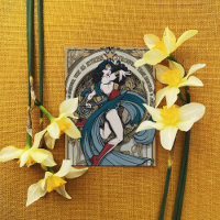 Panel de Art Nouveau para mujer maravilla