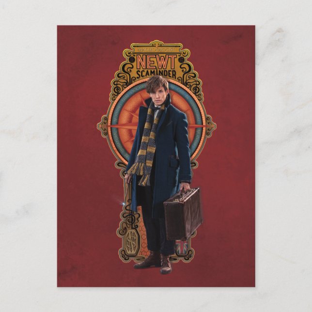 Postal Panel de Art Nouveau permanente de NEWT SCAMANDER™ (Anverso)