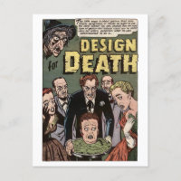 Panel de diseño de historietas de terror de época 