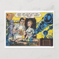 Panel de historietas de la Edad de Oro de robots d