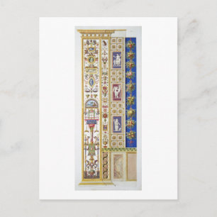 Postal Panel de Raphael Loggia en el Vaticano, de