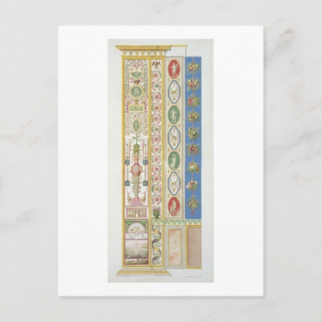 Postal Panel de Raphael Loggia en el Vaticano, engr (Anverso)