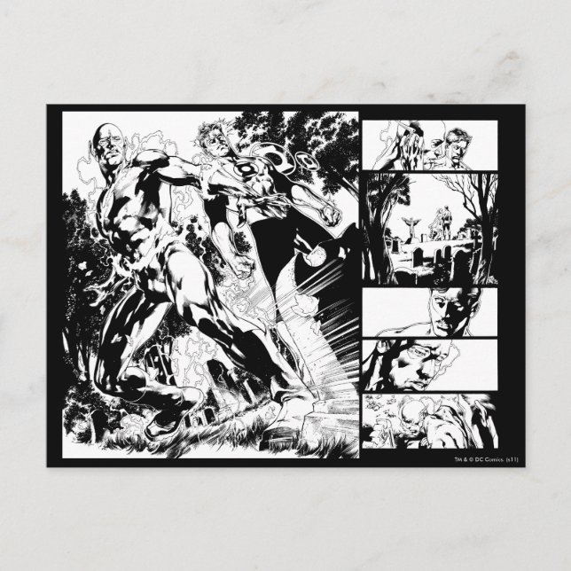 Postal Panel de relámpago y linterna verde 2 (Anverso)