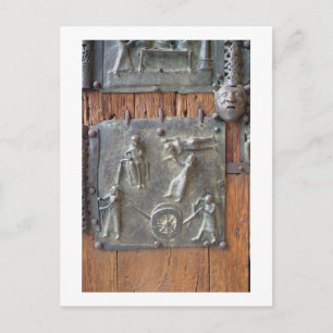 Postal Panel desde la puerta izquierda, siglo XII (bronz