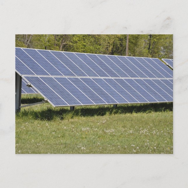 Postal paneles solares montados en tierra (Anverso)