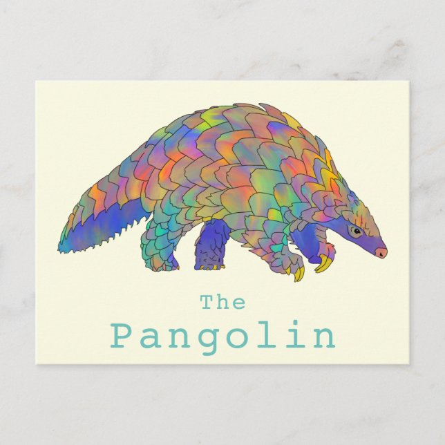 Postal Pangolin: especie en peligro de extinción, colorid (Anverso)