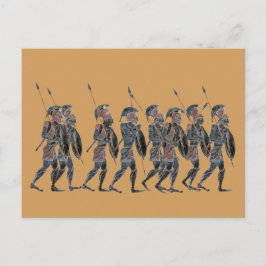 Postal Panoply- Antiguos hoplitas griegos en movimiento