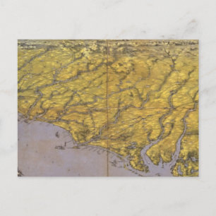 Postal Panorama compuesto del asiento de la guerra