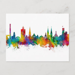 Postal Panorama de Bielefeld Alemania