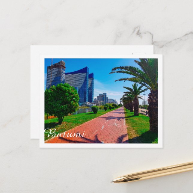 Postal Panorama de la arquitectura de Georgia Batumi (Anverso/Reverso In Situ)