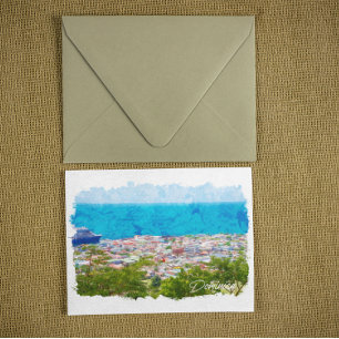 Postal Panorama de la isla caribeña Dominica Vintage