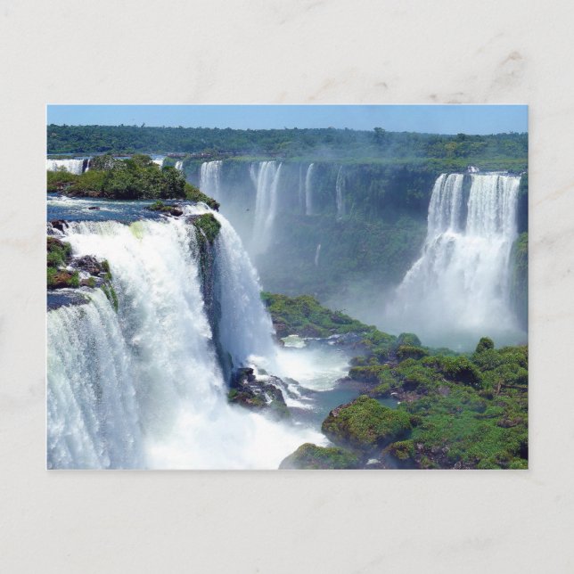 Postal Panorama de las Cataratas de Iguazú desde Brasil (Anverso)