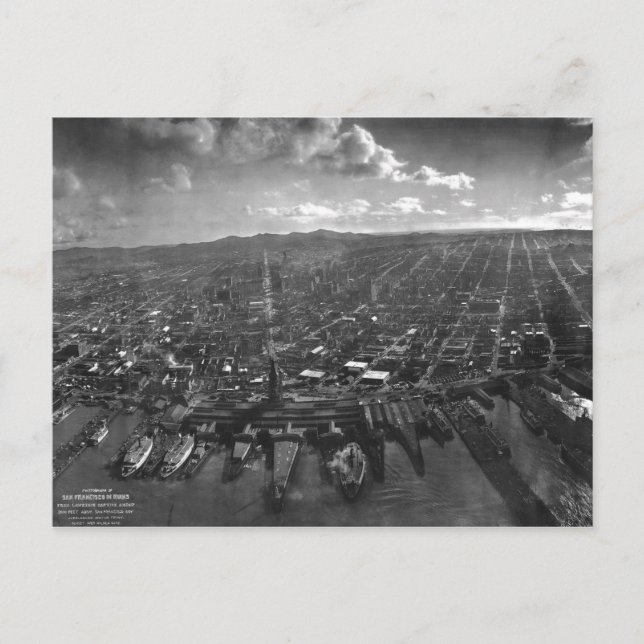 Postal Panorama de las ruinas del terremoto de San Franci (Anverso)