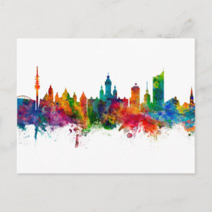 Postal Panorama de Leipzig Alemania