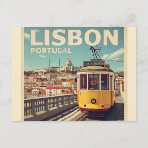 Postal Panorama de Lisboa Portugal - Arte de viaje en tra