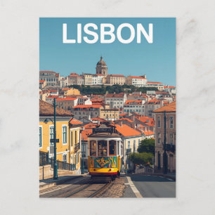 Postal Panorama de Lisboa Portugal - Arte de viaje en tra