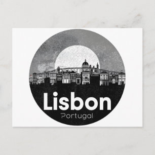 Postal Panorama de Lisboa Portugal - Arte de Viajes Vinta