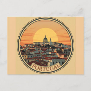 Postal Panorama de Lisboa Portugal - Arte de Viajes Vinta