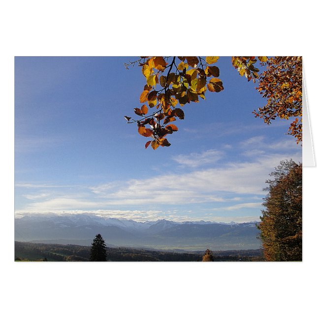 Postal panorama de montaña, en blanco (Anverso (Horizontal))