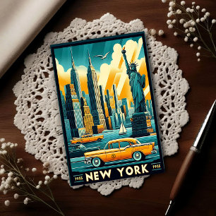 Postal Panorama de Nueva York de 1955