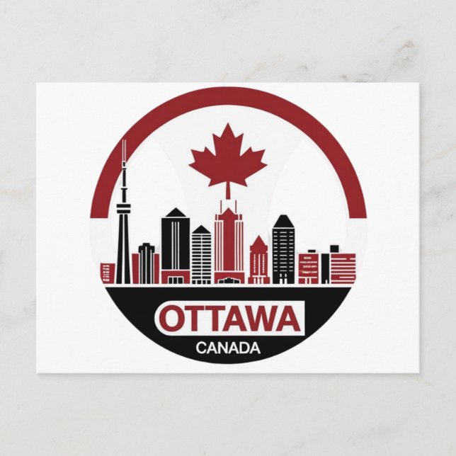 Postal Panorama de Ottawa Canadá (Anverso)
