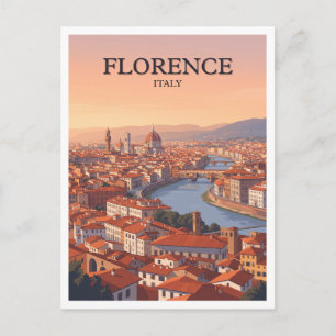 Postal Panorama de Piazzale Michelangelo Florencia Italia