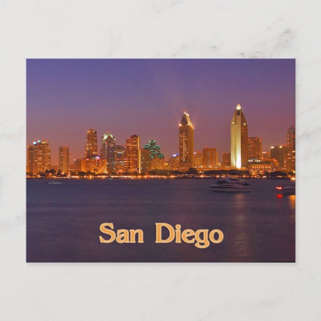 Postal Panorama de San Diego (Anverso)