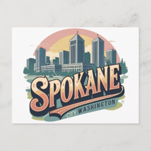 Postal Panorama de Spokane Washington DC