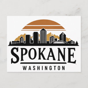 Postal Panorama de Spokane Washington DC