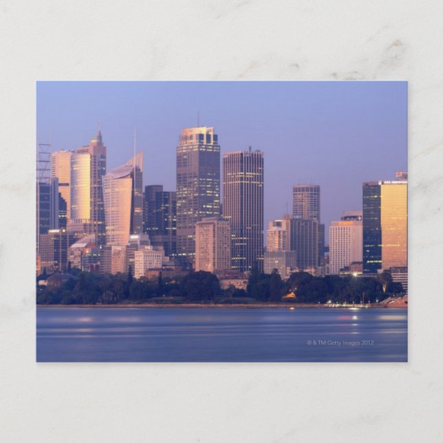 Postal Panorama de Sydney Skyline en Sunset, Australia (Anverso)