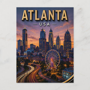 Postal Panorama de viaje de Atlanta y Parque Centenario 