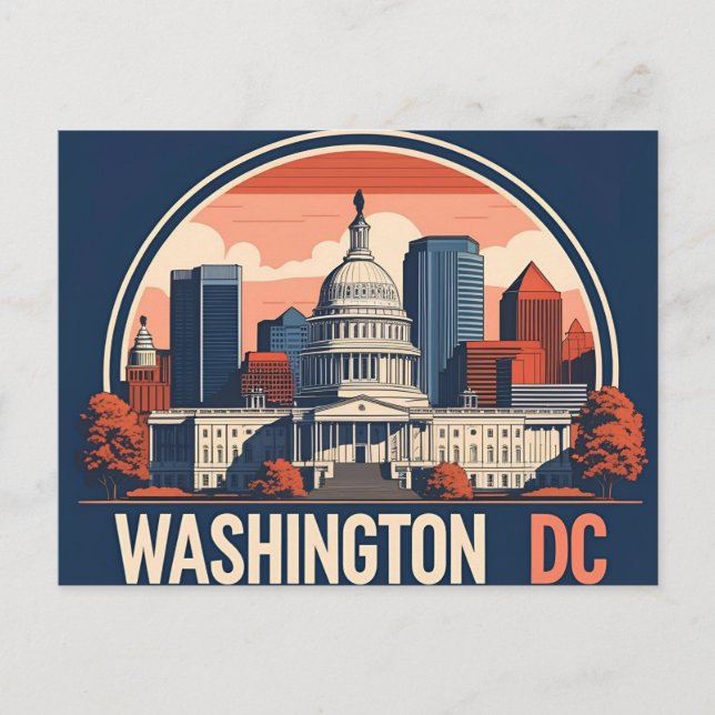 Postal Panorama de Washington DC (Anverso)