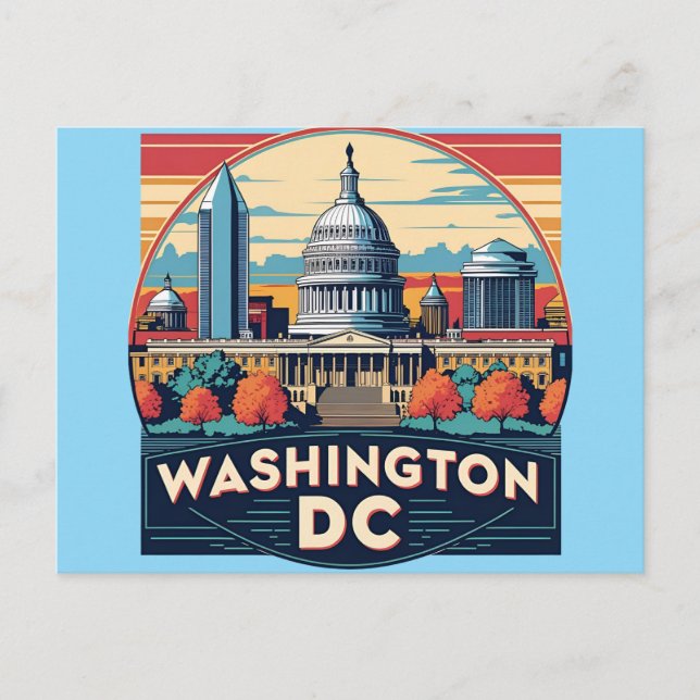Postal Panorama de Washington DC (Anverso)