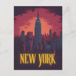 Postal Panorama icónico de la ciudad de Nueva York – hori