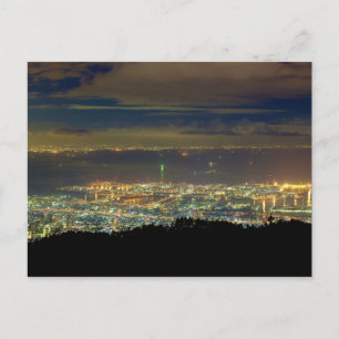 Postal Panorama Kansai Osaka Bay Japan desde el Monte Rok