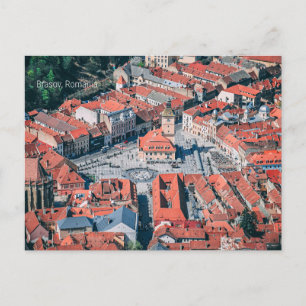 Postal Panorama urbano de Brașov, Rumania,